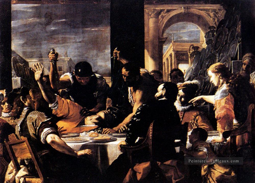 Le Banquet de Baldassare Baroque Mattia Preti Peintures à l'huile